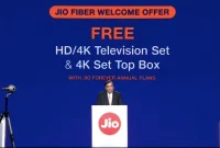 Jio GigaFibre Free 4K TV With Set-Top Box